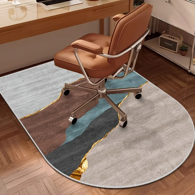 VIKAMA Flannel Computer Chair Floor Mat Study Desk Sliding Wheels Chair Cushion Bedroom Dressing Table Carpet Home Decoration