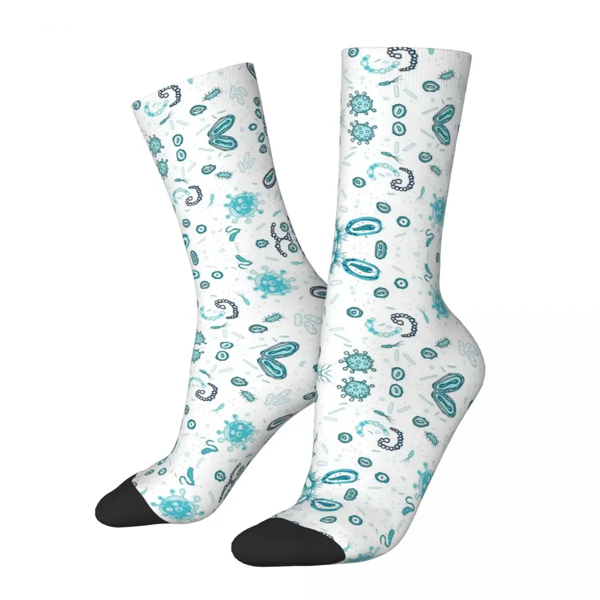 

Microbiology Socks Harajuku Sweat Absorbing Stockings All Season Long Socks Accessories for Man's Woman's Gifts