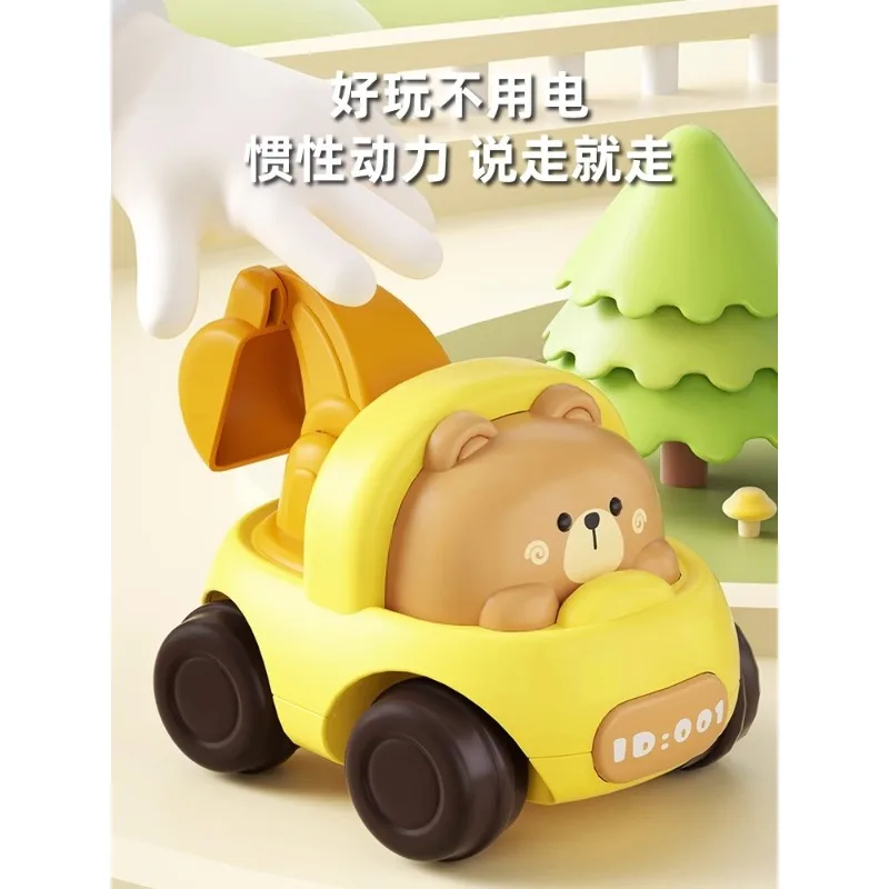 Children's inertia toy car, baby 1-3 years old, rebound engineering car, 6 months old, baby puzzle 2 boys and girls