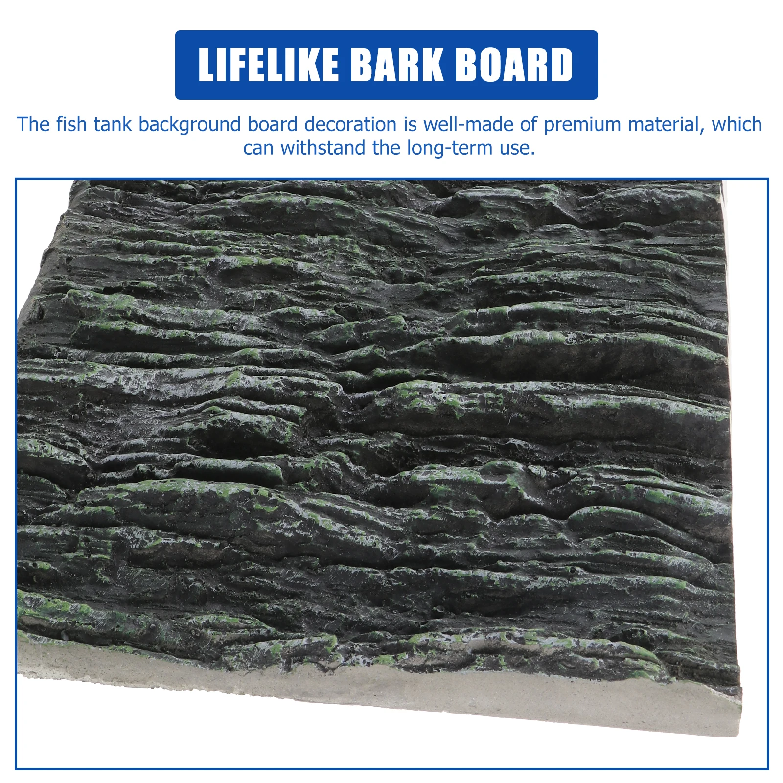 

Fish Tank Background Board Aquarium Decor 3D Lifelike Bark Terrarium Reptile Box Plates Durable Practical Easy to Use No Smell