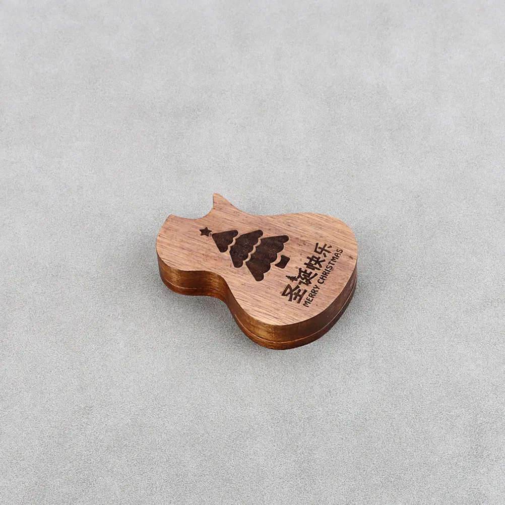 

Guitar Picks Storage Case Wood Holder Base Acoustic Holders Plectrums Mini