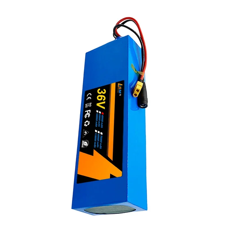 36V 10S2P 18650 rechargeable battery pack 100Ah with BMS, suitable PCB 42V 2A charger