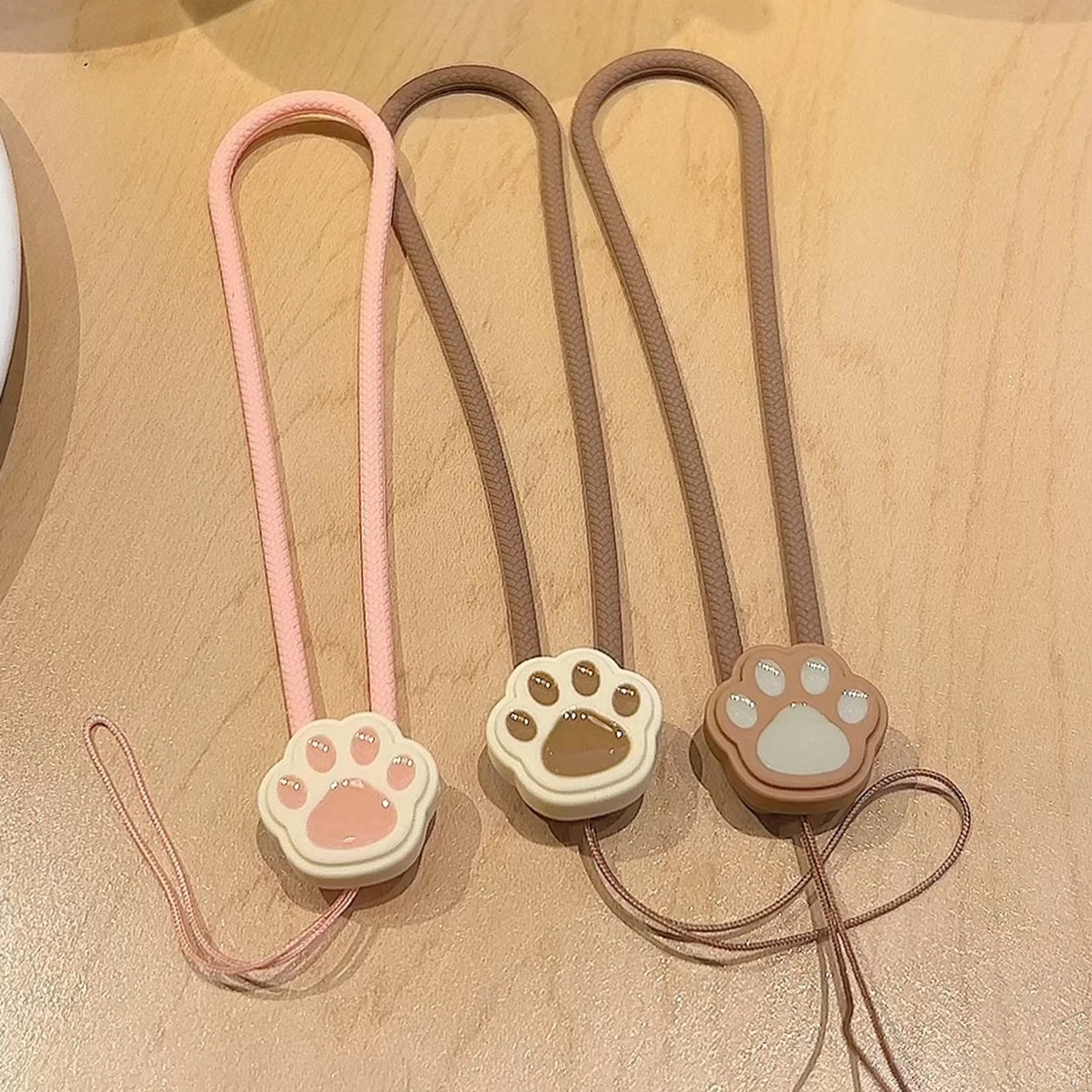 Mobile Phone Rope Earphones Silicone Wrist Strap Ccd Camera Usb Key Chain Cute Cat Claw