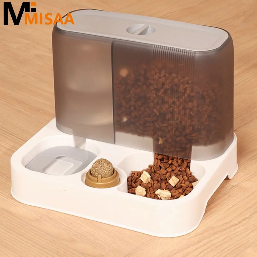 

Cat Food Dispenser Moisture-proof Large Capacity 2 In 1 Pet Supplies Cat Food Bowl Automatic Cat Feeder