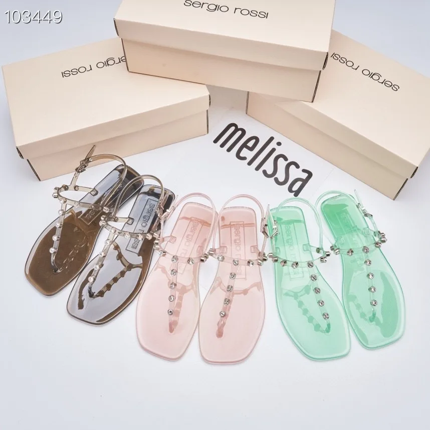 High Heels Jelly Shoes Flat Sandals Suit Female Beige 2024 Women\'s Ankle Strap Without Black Low Studded New Comfort Girls Scand