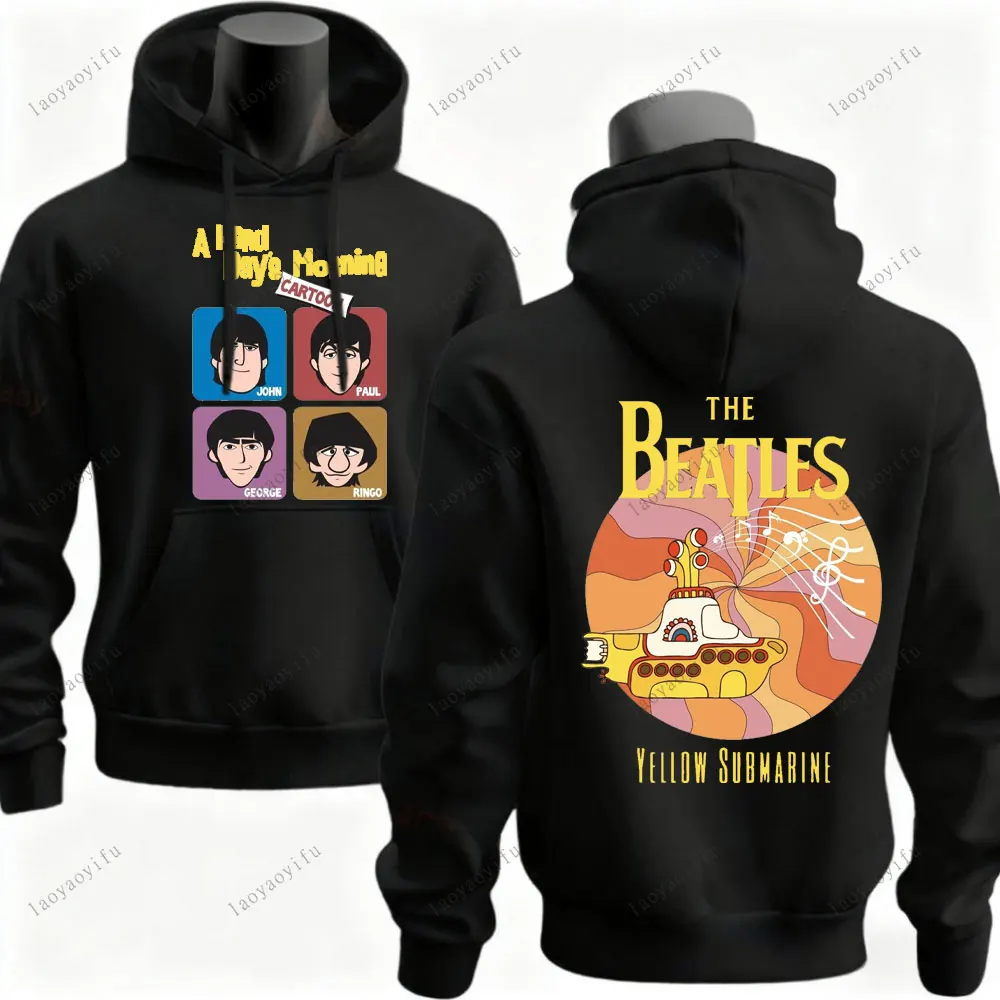 هوديي البيتلز بأكمام طويلة، أزياء الشارع، هودي بكتف منسدل، ملابس رياضية، ملابس جمالية #1