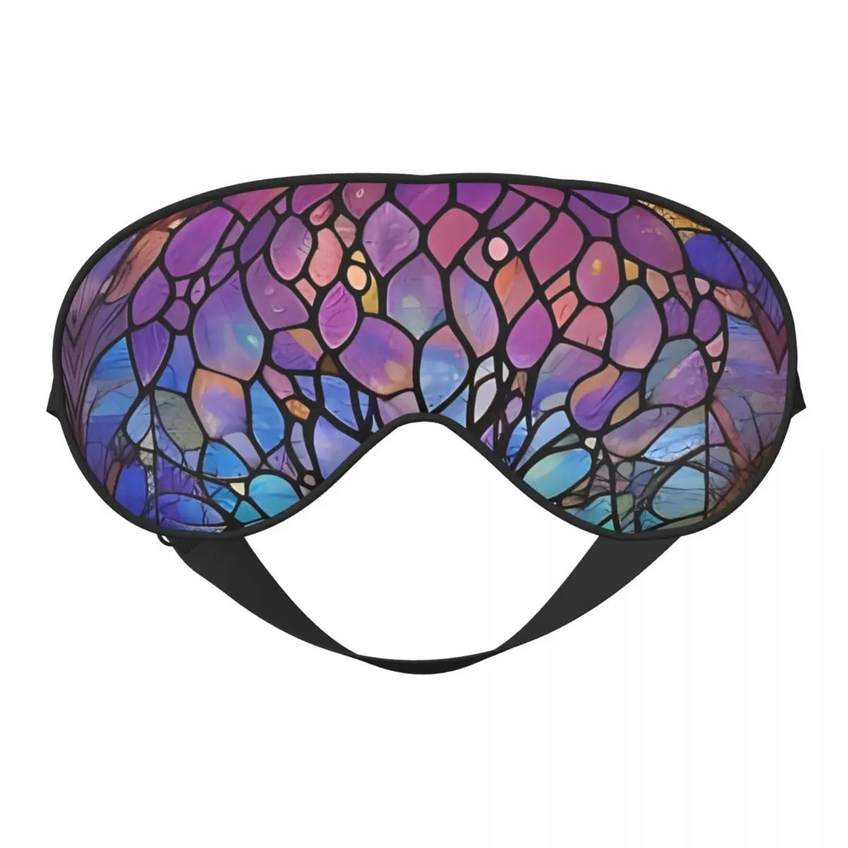 

Витражи, мягкие дорожные маски для глаз, две боковые повязки на глаза, креативный индивидуальный дизайн, красочная картина, блокируемая легкая повязка на глаз