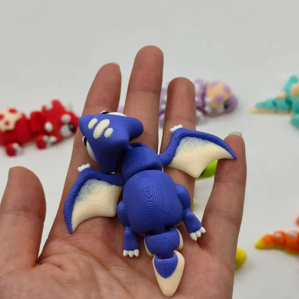 

Movable Joints 3D Printed Dragon Cartoon Handicraft 3D Rotatable Articulated Dragon Figurine Realistic