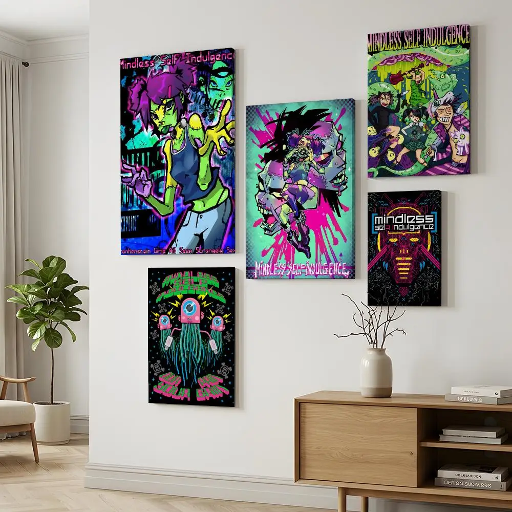 M-Mindless S-Self I-Indulgence Band Poster Durable Painting Canvas Poster Wall Hanging Home Interior Decoration Art Mural Gift