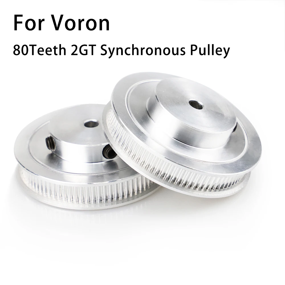 

Voron 80 Teeth 2M 2GT Synchronous Pulley Bore 5mm For Width 6mm 2GT Timing Belt GT2 Pulley Belt