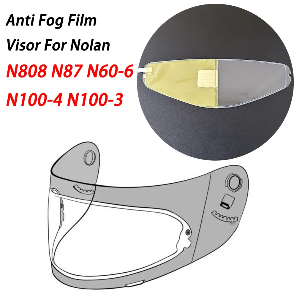 Película antivaho para visera de casco, compatible con Nolan N808 N87 N60-6 x-lite 1005 N100-4 N100-3, accesorios para casco