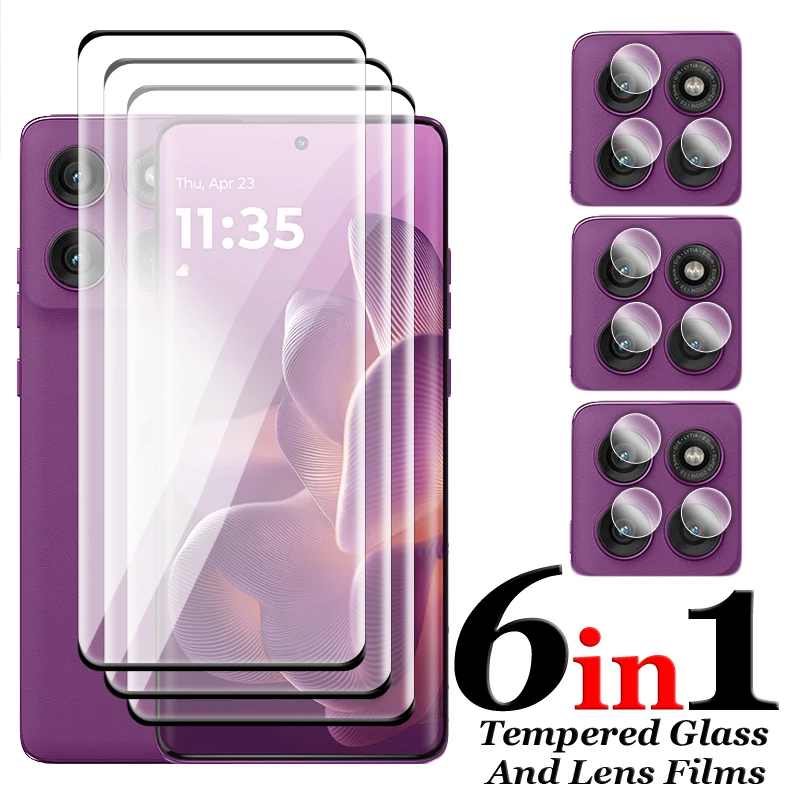 For Motorola Edge 60 Pro Glass For Motorola Edge 60 Tempered Glass 3D Curved Full Cover Screen Protector For Moto Edge 60 Film