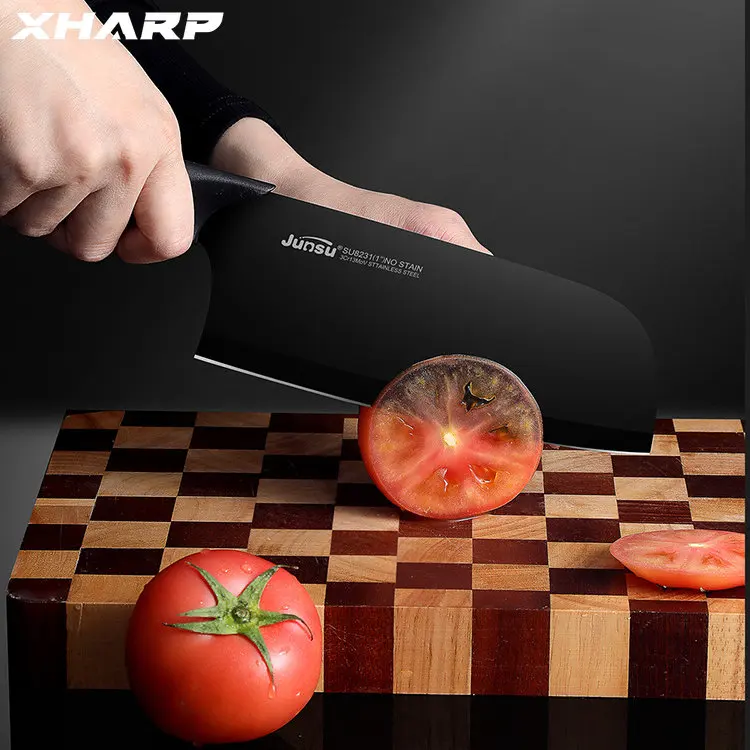 XHARP Beautiful Lady Kitchen Knife Light Weight Cooking Slicing Meat Vegetable Knife Sharp Blade Comfortable Handle Chef Knife