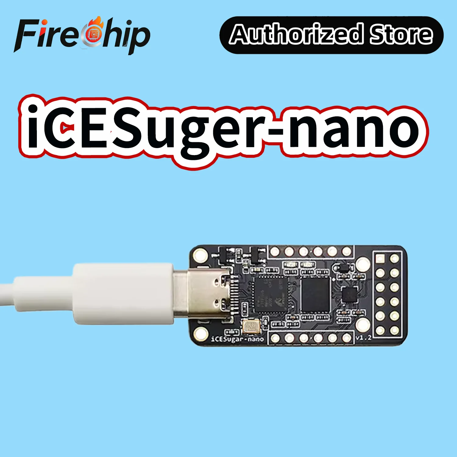 FireChip ICESugar-Nano FPGA Development Board Kit Open Source RISC-V ICE40LP1k Standard PMOD Connector
