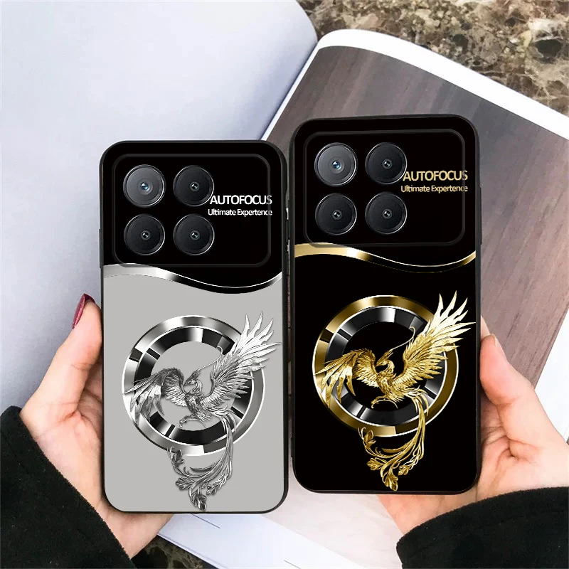 Guapo Fénix Rosa para Xiaomi Poco X7 M7 Pro 5G M5 X4Pro 6 4G C65 75 F6 F5 X6 5 7 X5 F7 Ultra M5S 4Pro 5G funda de teléfono suave