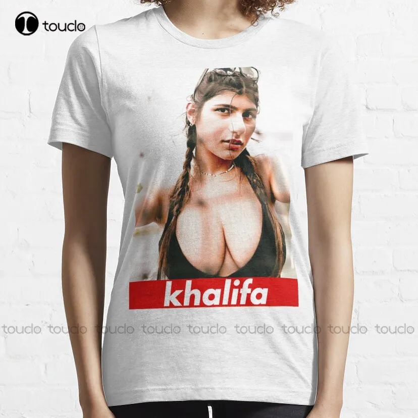 Mia Khalifa, Mia, Mi, Kalifa Khalifa Classic T-Shirt White Shirts For Girls Women Shirts Digital Printing Breathable Cotton Tee