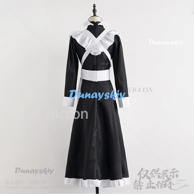 Anime Alien Stage Cosplay Mizi Costume  Black White Maid Dress Lolita Wigs For Halloween Christmas Women Role Play Customized