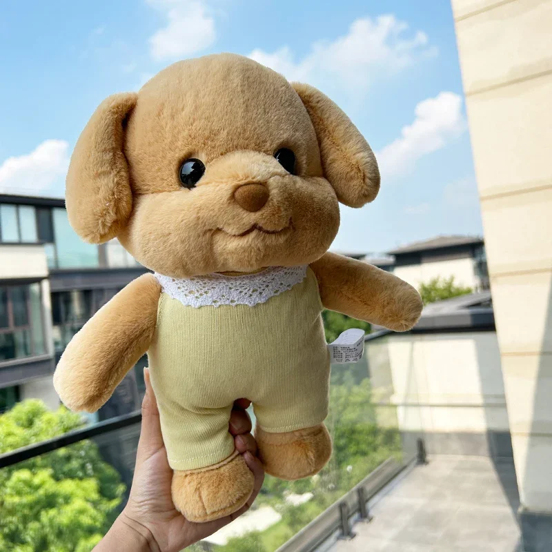 30cm Cute Sylvanian Poodle Plush Toy Lovely Cuddly Puppy Doll Stuffed Smiling Dog Plushies With Clothes Birthday Gifts Appease