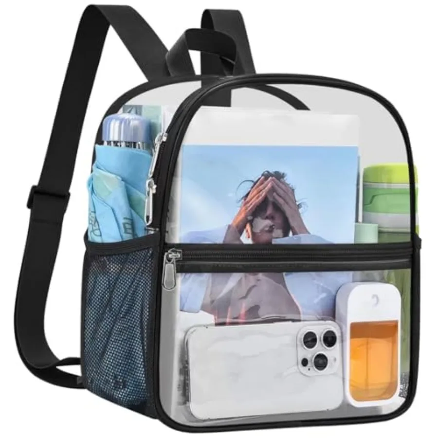 

Clear Backpack Stadium Approved 12X11x6, Waterproof Clear Bag Stadium Backpack for Concert Work Sport Event