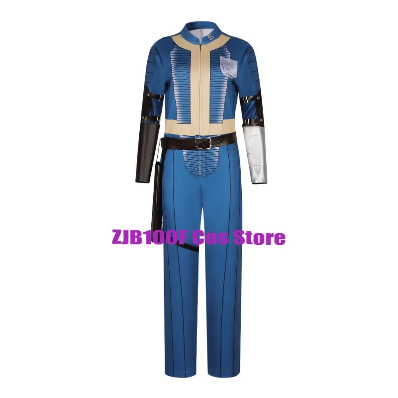 Fall Cosplay Anime Lucy Costume Out Vault No 33 Jumpsuit Blue Uniform Accessory Strap Props Set Halloween Party Outfit for Women