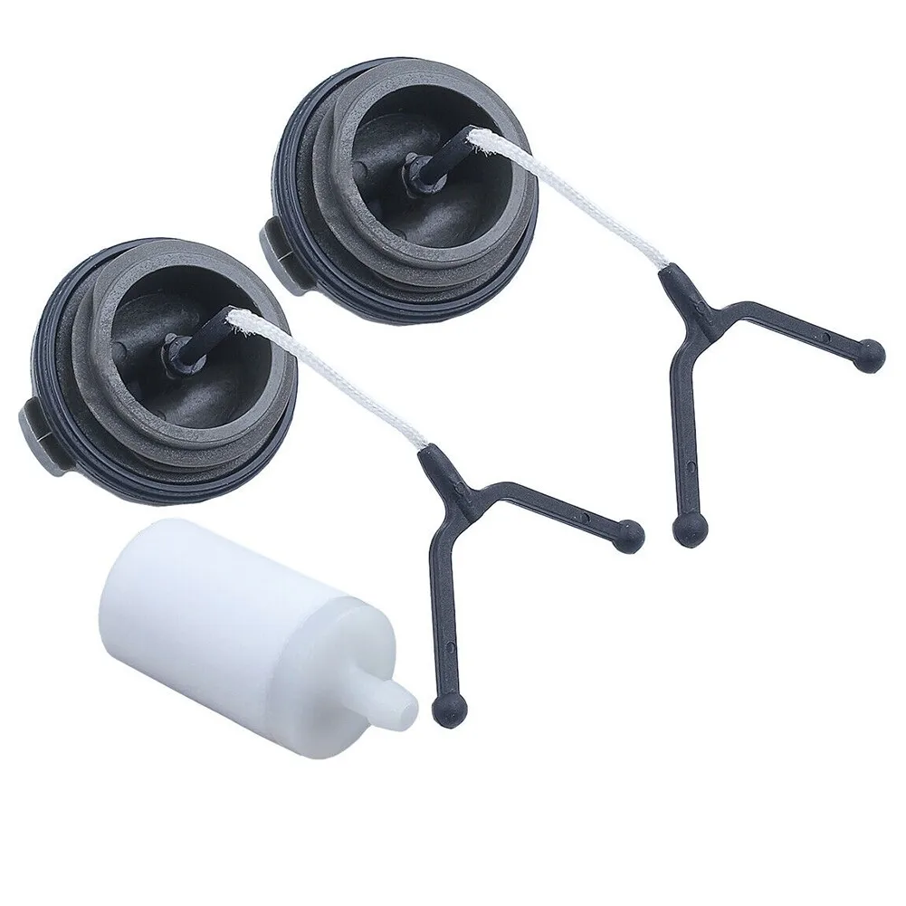 3pcs/set Fuel Tank Cap Chainsaw Parts Fuel Oil Tank Cap Kit #544111203 100g 435 435E 440E 445 6*3*3cm Home Yard