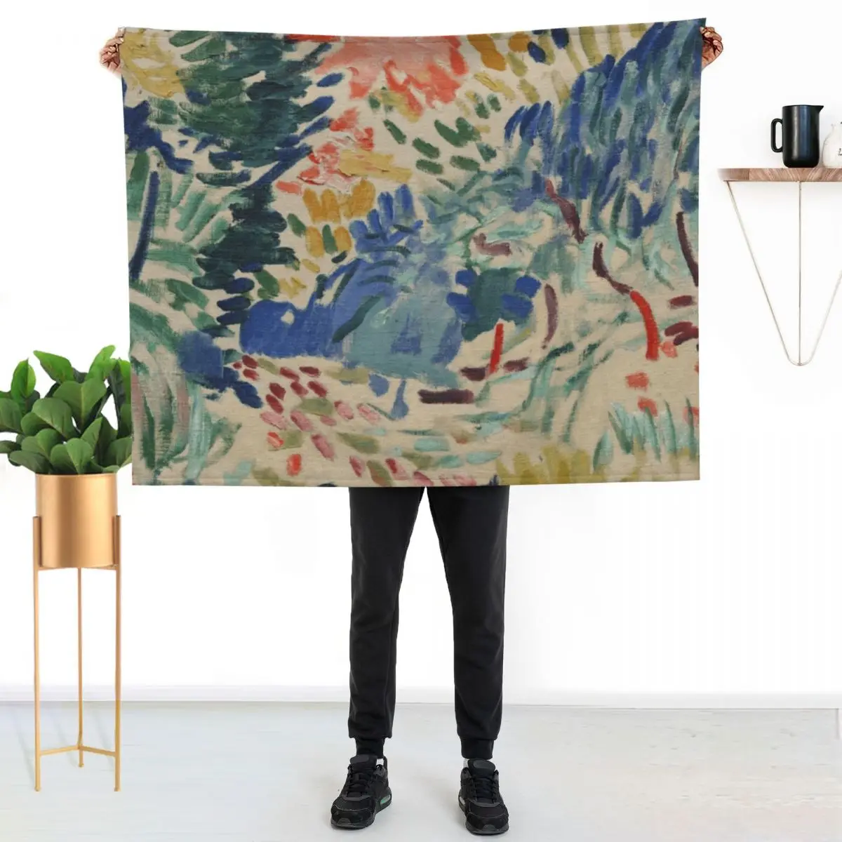 

Henri Matisse Landscape at Collioure Throw Blanket Fade Resistant Durable Throw Blanket