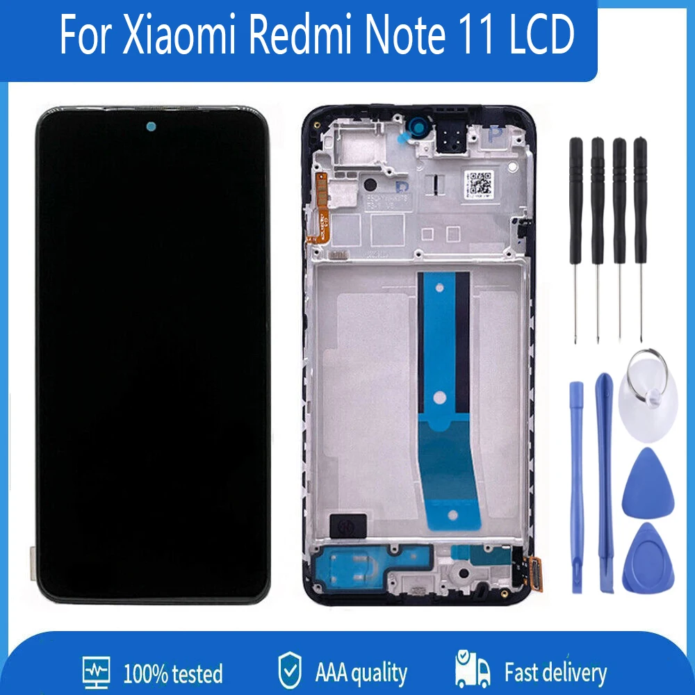 6.43'' Display For Xiaomi Redmi Note 11 LCD Display Touch Screen Digitizer Assembly For Xiaomi Redmi Note 11 2201117TG LCD Repla