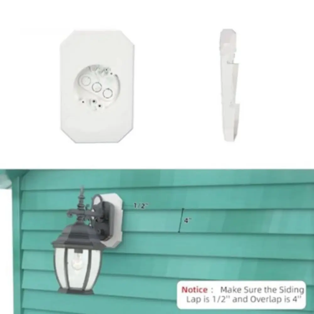 لوحة تركيب جانبية مزخرفة لـ 4 بوصة انحياز لللفة مزدوجة الجانب مجموعة تركيب الوصول إلى الأسلاك لجانب 1/2 بوصة