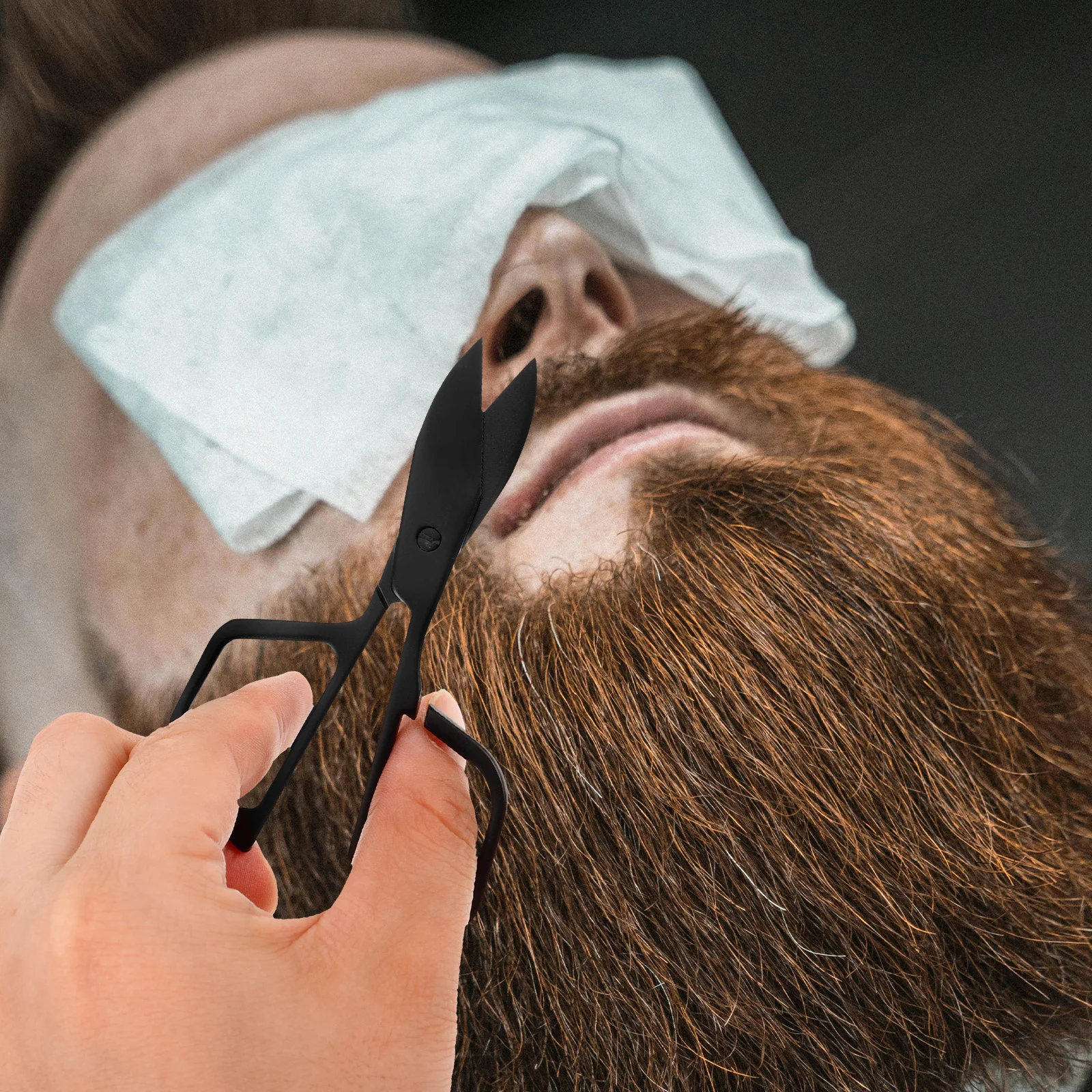 

Professional Stainless Steel Nose Hair Scissors Comfortable Grip Portable Trimming Tools Facial Grooming Eyebrow Scissors
