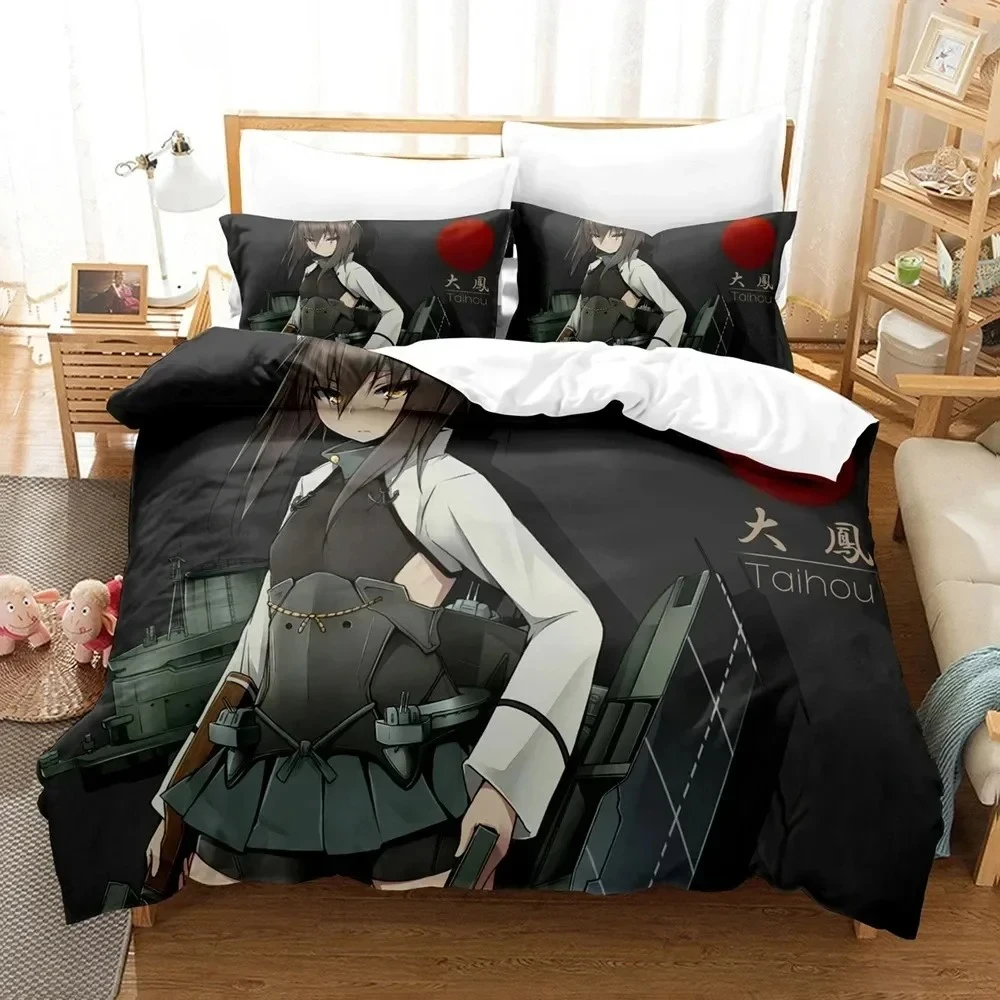 

3d Game Kantai Collection Bedding Set Single Twin Print With Pillowcase Bed Duvet Cover Soft Single Double Queen Super King Size