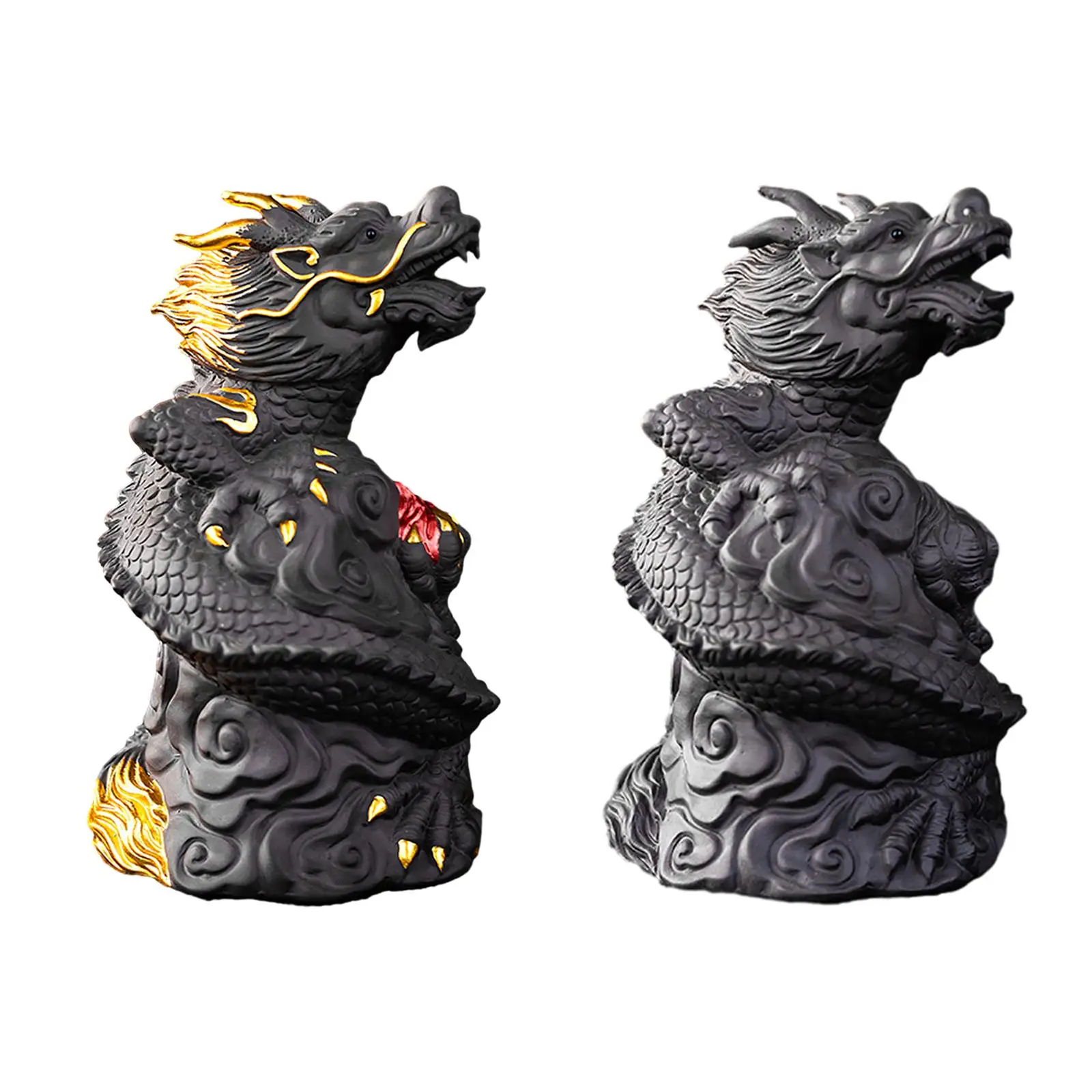 Chinese Tea Pet Dragon Tea Lovers Gift Clay Creative Kung Fu Tea Pet Tea Tray Decoration for Tearoom Tea Table Desk Desktop