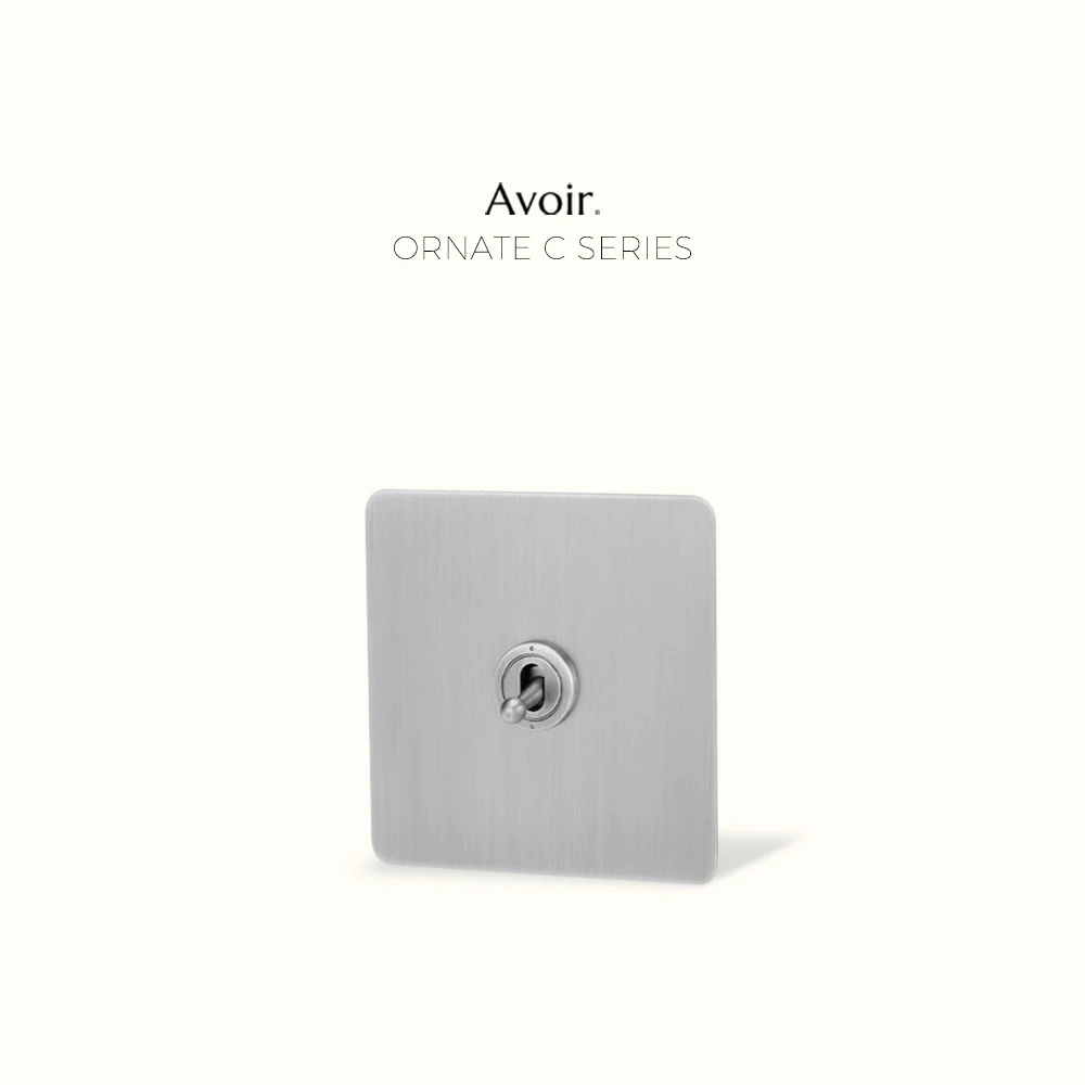 

Avoir Silver Dimmer Switch Toggle Switch Wall Light Switches For Home Electrical Sockets And Switches EU UK FR 1-4 Gang 2 Way