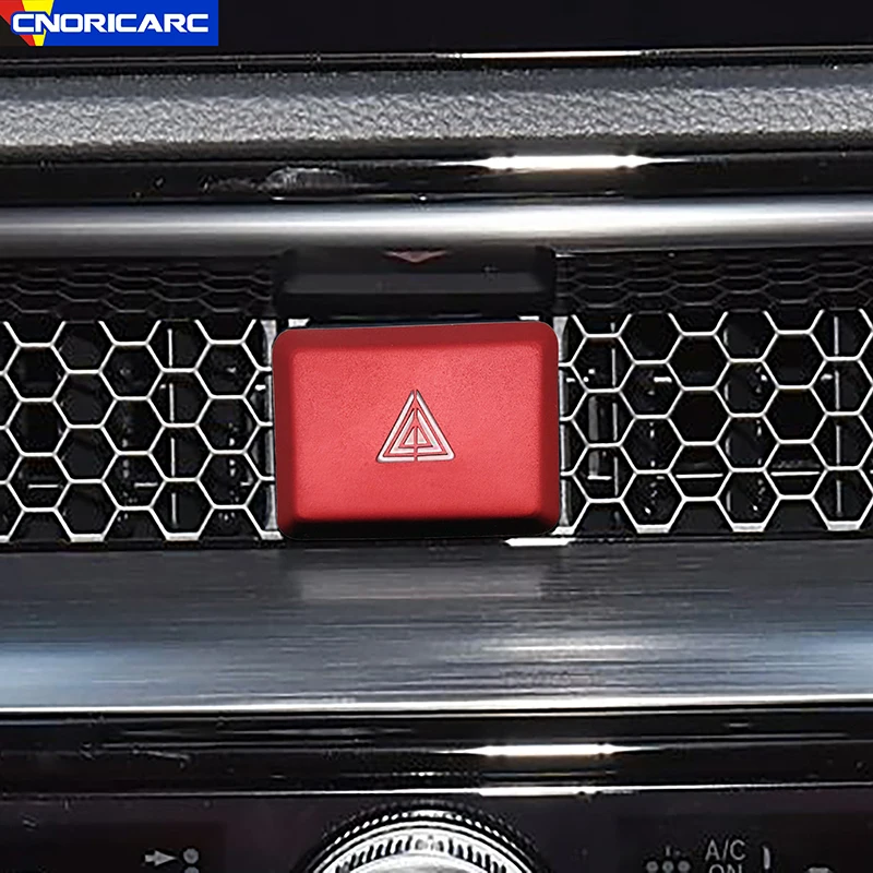 

Aluminium Alloy Double Flashing Warning Light Button Decal Decoration Cover Trim For Honda CRV 2023 Styling Interior Accessories