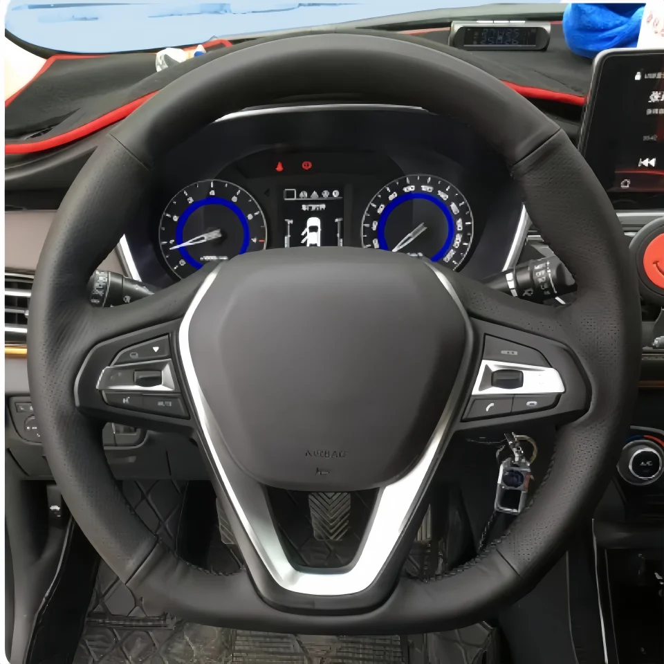 Auto Lenkrad Abdeckung Kunstleder Atmungsaktiv Für Changan cs15 cs35 cs55 cs75 Plus Eado DT Lenkrad Flechten Abdeckung – Detail 1