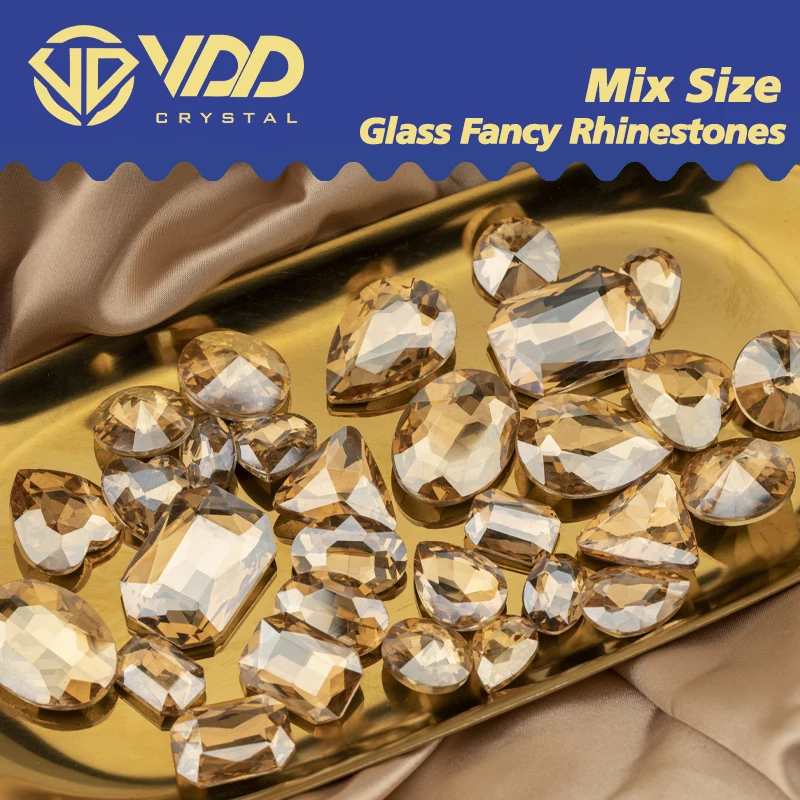 VDD Rote Fancy Pointback Strass-Mischung aus Glas-Kristallen, Glitzernde Glänzende Strasssteine für Nagelkunst-Zubehör, Bastelarbeiten und Dekoration – Detail 8