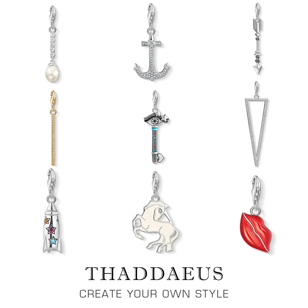 

Arrow Triangle Key Lantern Unicorn Rocket Anchor Pearl Charm Vintage Fashion Women Men Jewelry Pendant