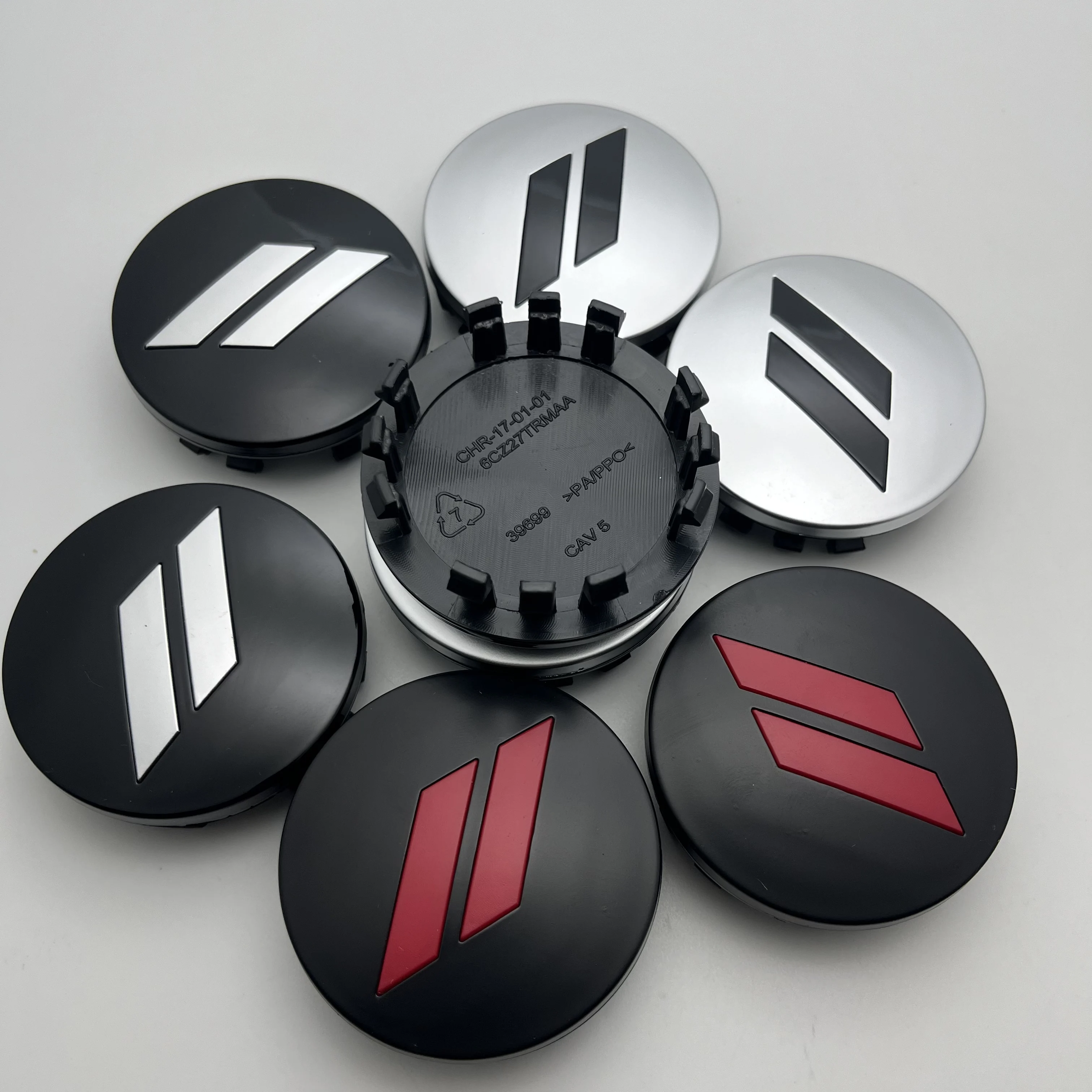 

4pcs X 63mm Car Logo Wheel Center Hub Caps Rim Cover Emblem Sticker for Dodge Charger Challenger Hell Cat SRT for Chrysler 300C