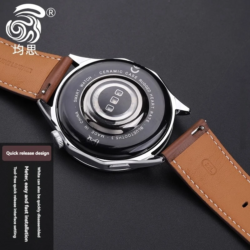 Correa de cuero de vaca suave para reloj inteligente Huawei GT5 Pro, accesorio de pulsera de repuesto, 46mm, novedad