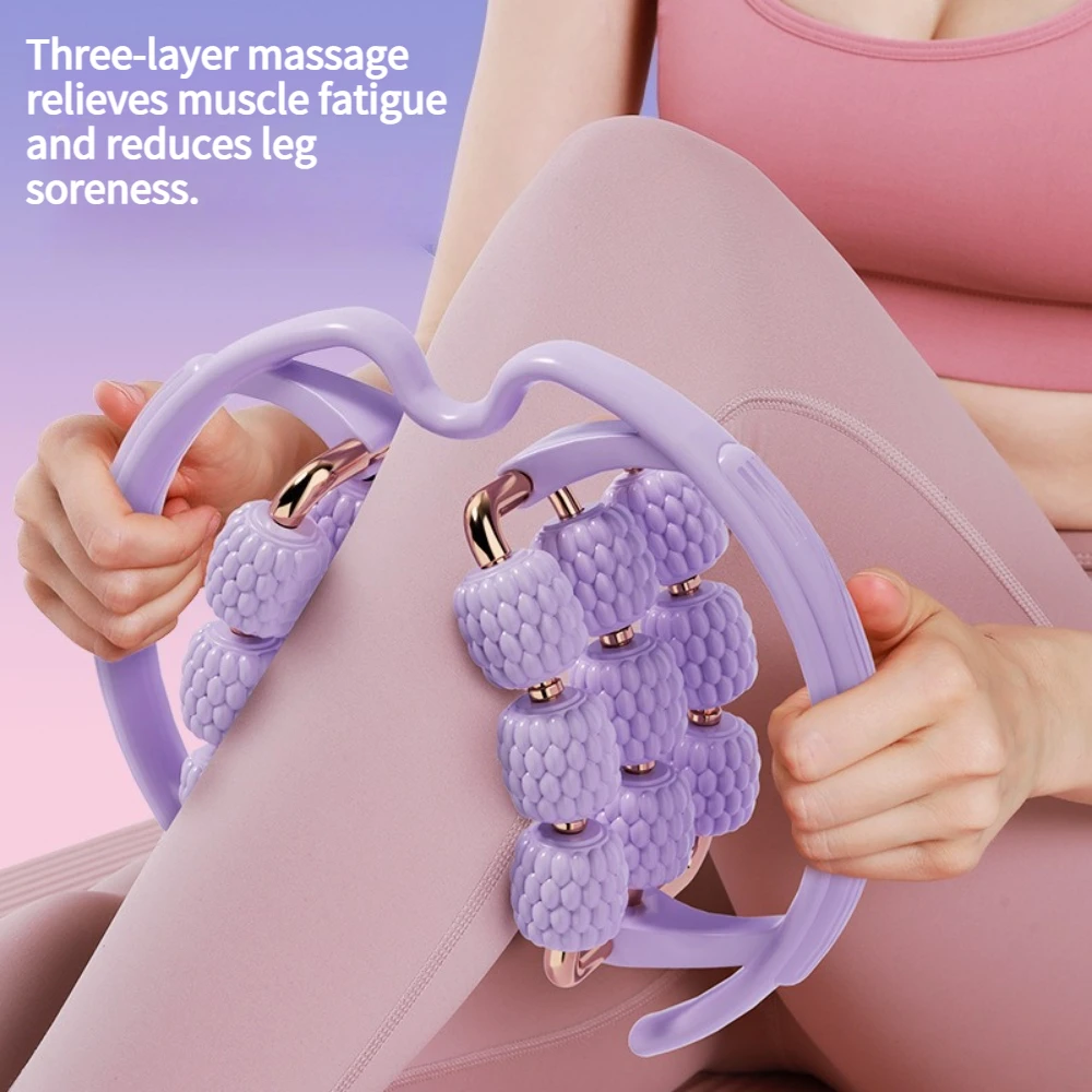 

18-wheel Ring Six-axis Roller Household Lightweight Yoga Massager Relieves and Relaxes Muscles Adult Sports Fitness Equipment