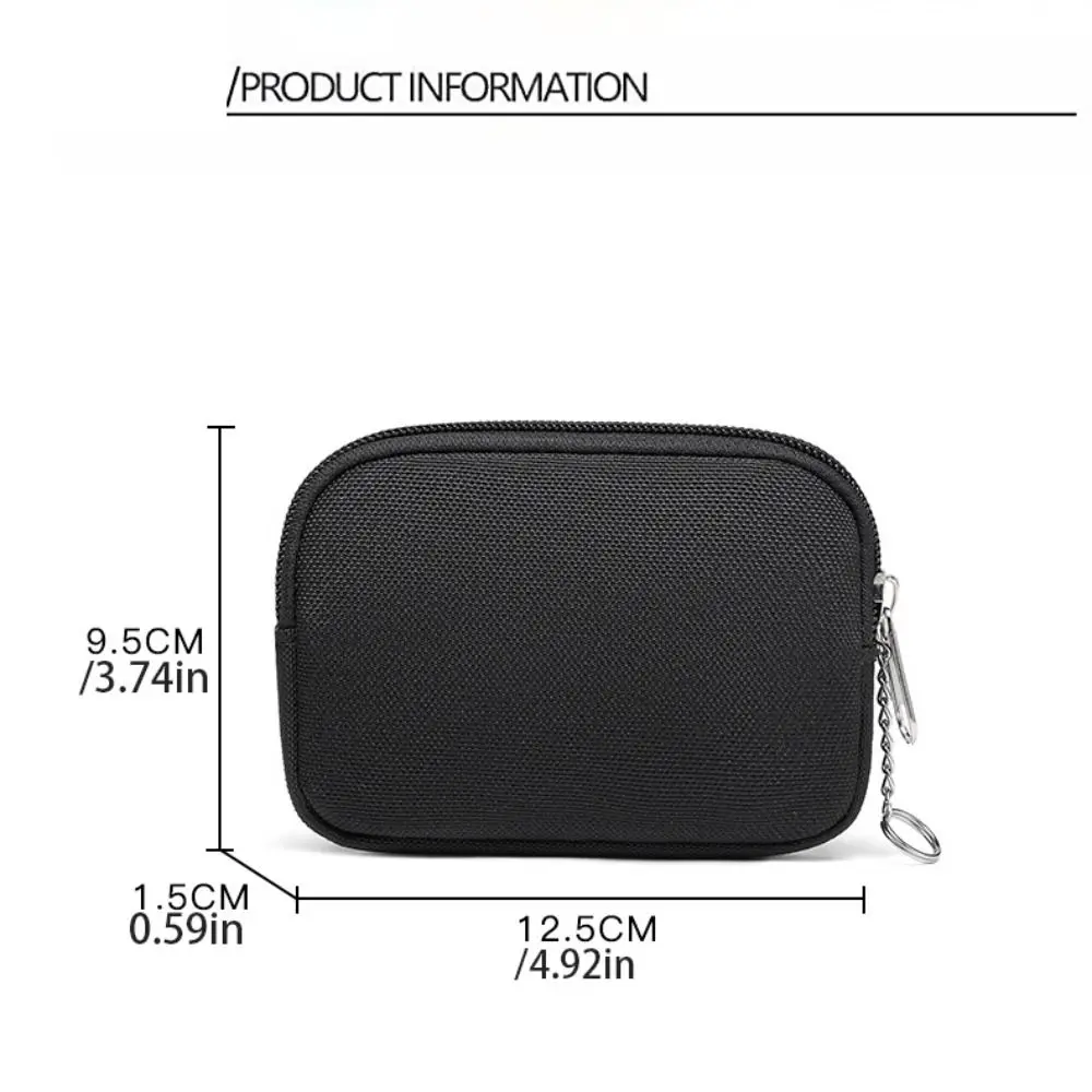 Practical Portable Coin Purse Card Holder Korean Style Card Pouch Zipper Pouch Oxford Cloth Men Wallet Male