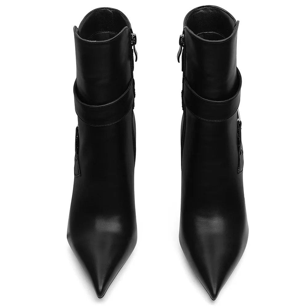 DoraTasia موضة أشار تو رقيقة أحذية عالية الكعب للمرأة الجوف مشبك معدني الجانب سستة الربيع/الخريف أحذية السيدات الحفلات