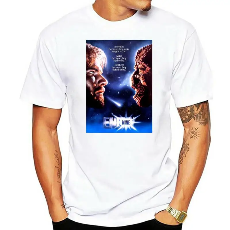 Enemy Mine Retro T-shirt  Mens Tee Quaid Gossett Jr Alien Movie Fan New From US