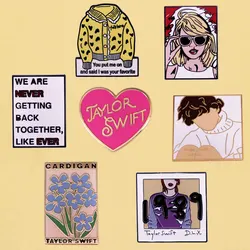 Classic Female Pop Singer Music Album Sign Badge Cartoon Alloy Hard Lapel Pin Backpack Hoodie Accessories Music fan Gift Collect