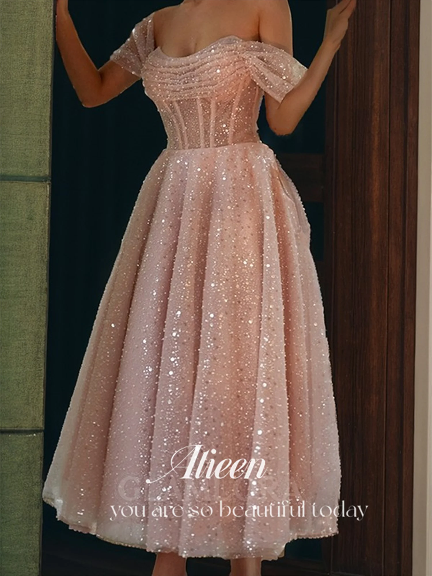 Aileen Shiny Bead Embroidery customized Evening Dresses Woman Elegant 2024 Formal Dress Party Prom Wedding Graduation Womens