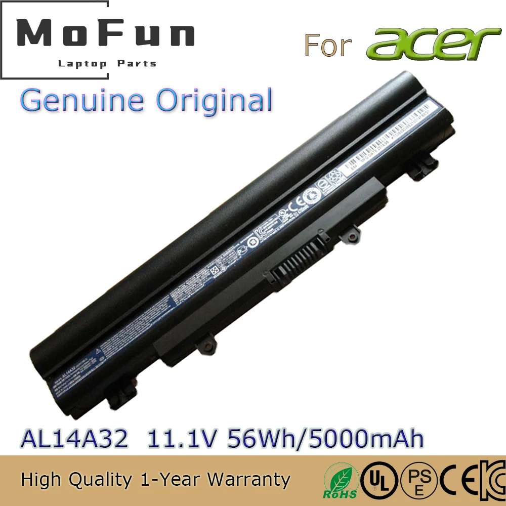 Brand New Original AL14A32 11.1V 56Wh Laptop Battery for Acer Aspire E5-411 E5-421 E5-471 E5-511 V5-572