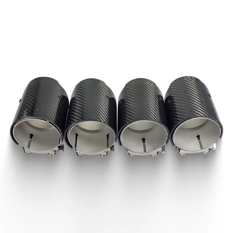 4 PCS Exhaust Tips for BMW M5 F90 carbon fiber upgrade Modified muffler Exhaust Pipe