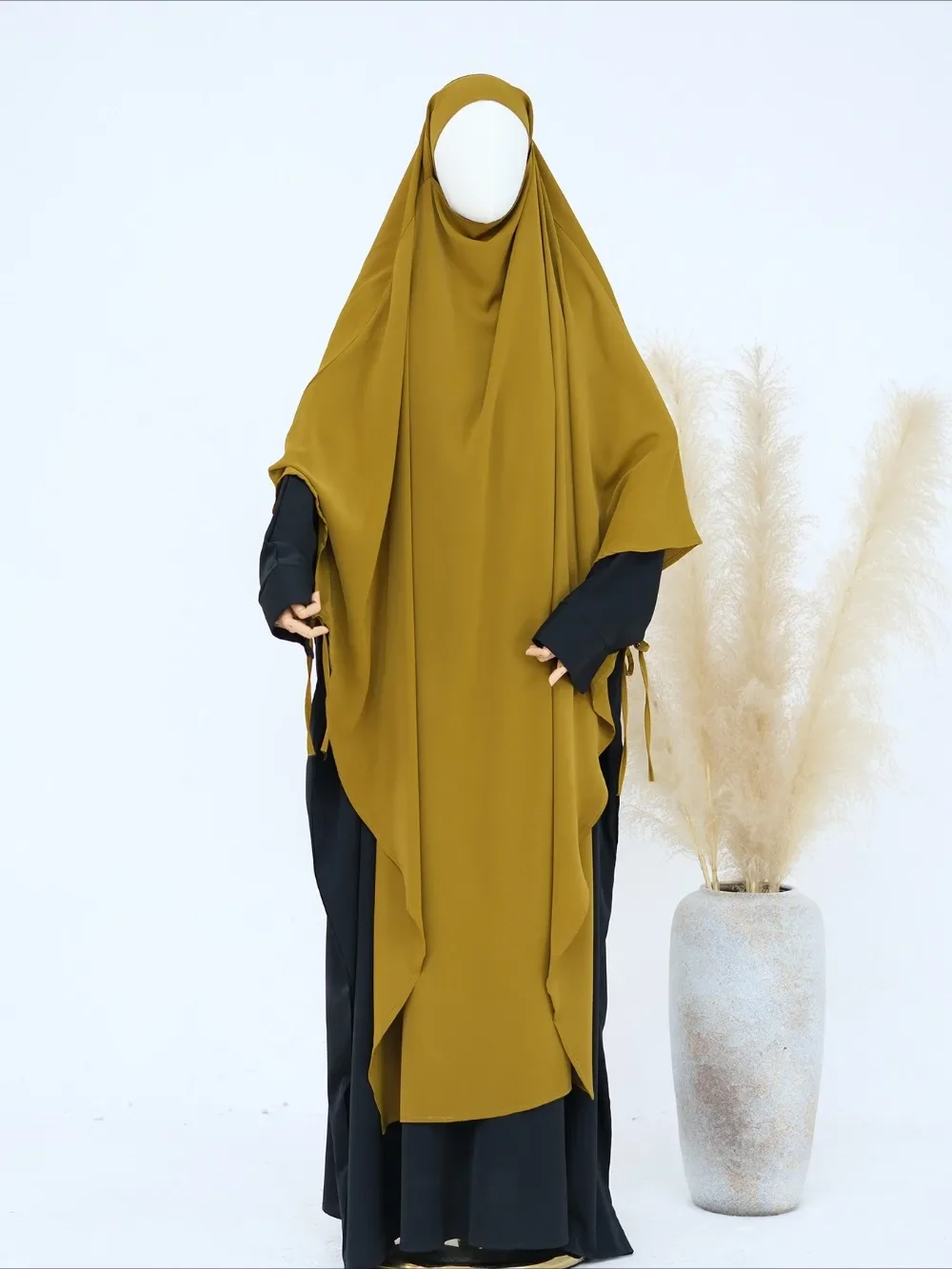 Eid Donne Musulmane Khimar Hijab Islamico Dubai Sciarpe di Colore Solido Turbante Arabo Signore Preghiera Copricapo Ramadan Foulard Lungo 2025