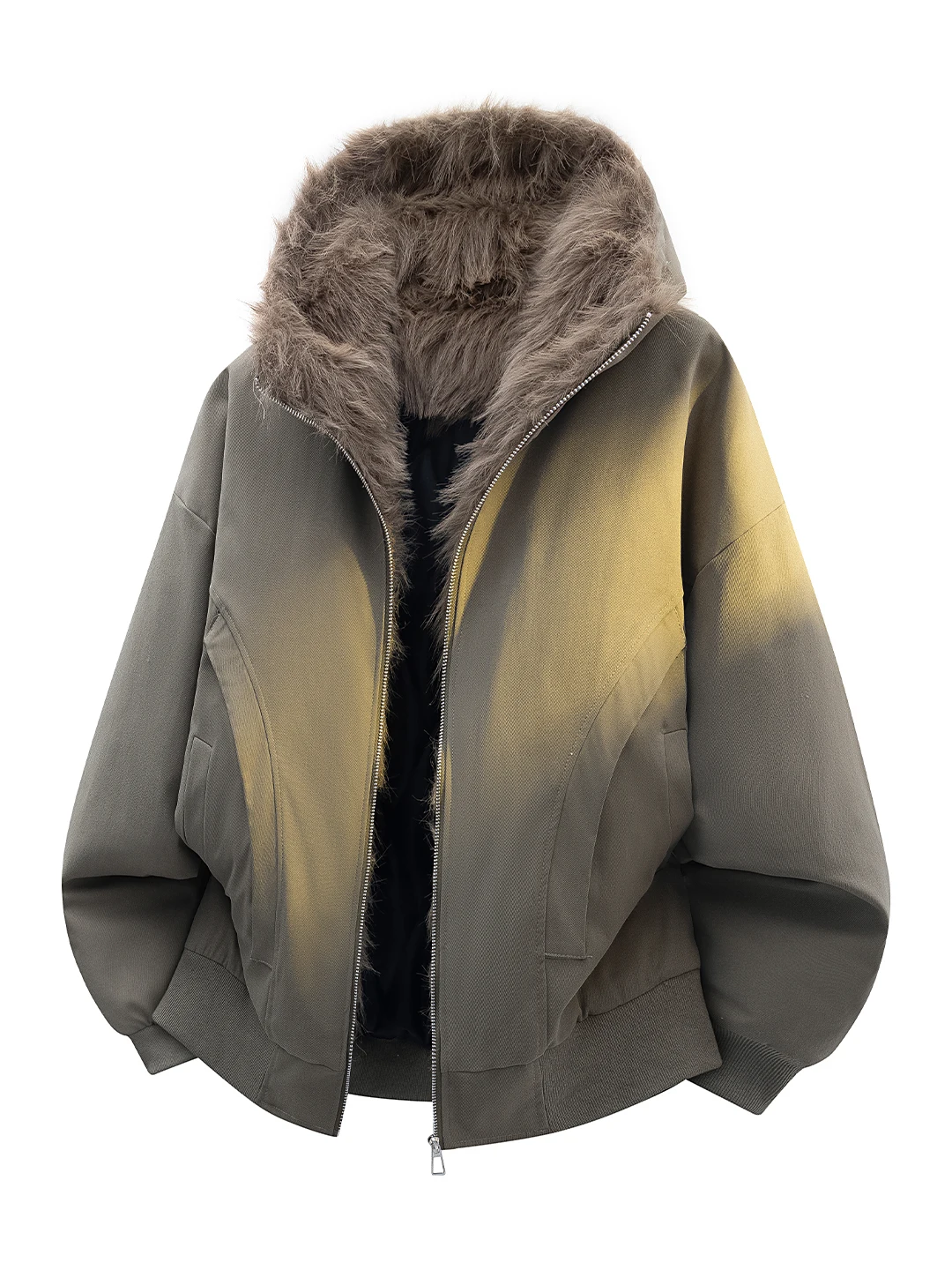 

Мужская хлопковая куртка Thiened Fce с капюшоном, на молнии, в американском стиле, теплая зимняя верхняя одежда