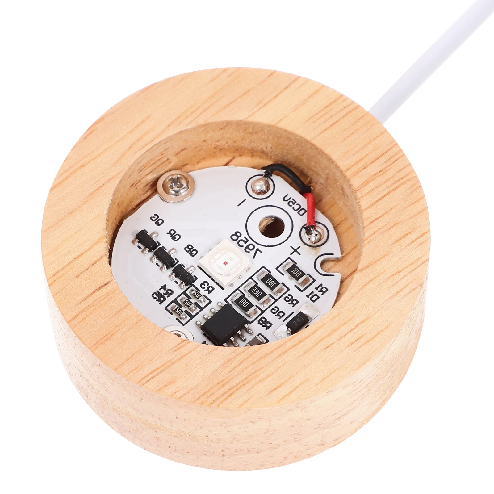 

Wood Display Stand with LED Light Base for Crystal Balls Acrylic Sphere Holder Stable Crystal Display Stand LED Light Base