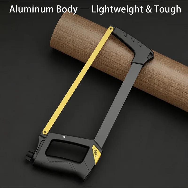 12 Inch Aluminum Square Tube Hacksaw Frame And Adjustable Steel Saw For Metal Plastic Pipe Cutting Workshop Hand Tool Equipment - view 2